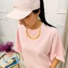 T-shirt Slay KATALINA oversizowa pudrowy
