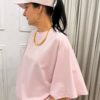 T-shirt Slay KATALINA oversizowa pudrowy