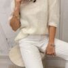 Sweter Carmel VELORIA moher biały