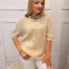 Sweter Carmel VELORIA moher beżowy