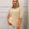 Sweter Carmel VELORIA moher beżowy