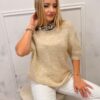 Sweter Carmel VELORIA moher beżowy