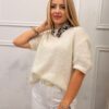 Sweter Carmel VELORIA moher biały