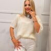 Sweter Carmel VELORIA moher biały