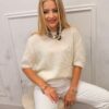 Sweter Carmel VELORIA moher biały