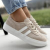 Sneakersy ze skóry naturalnej beżowe