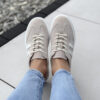 Sneakersy ze skóry naturalnej beżowe