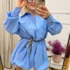 Sukienka koszulowa Slay BOOMB baby blue