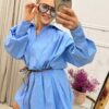 Sukienka koszulowa Slay BOOMB baby blue