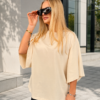 T-shirt Slay KATALINA oversizowa kanarkowy