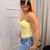 Body z marszczeniem AMANDA banan