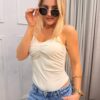 Body z marszczeniem AMANDA kokos