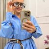 Sukienka koszulowa Slay BOOMB baby blue