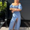 Sukienka BESOS Bocharova niebieska
