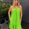 Klasyczna sukienka na ramiączkach SUMMER zielona