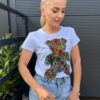 Bluzka T- shirt FLOWER biała