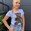 Bluzka T- shirt FLOWER biała