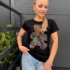 Bluzka T- shirt FLOWER czarna