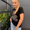 Bluzka T- shirt FLOWER czarna