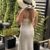 Sukienka ażur MODO BOHO kremowa