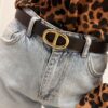Damski pasek LEATHER gorzka czekolada