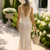 Sukienka ażur BOHO LOOK kremowa