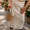 Komplet AMBER BOHO kremowy
