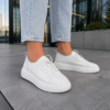 Sneakersy ze skóry naturalnej białe
