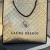 Torba zakupowa Laura Biaggi SHOPPER złota