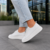 Sneakersy ze skóry naturalnej białe