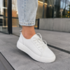 Sneakersy ze skóry naturalnej białe