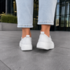 Sneakersy ze skóry naturalnej białe