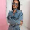 Spodenki jeans Lamanuel NOSSA niebieskie