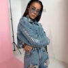 Spodenki jeans Lamanuel NOSSA niebieskie