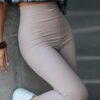 Legginsy La Monne SOHO prążek jasny beż