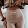 Legginsy La Monne SOHO prążek ciemny beż