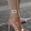 Legginsy La Monne SOHO prążek ciemny beż