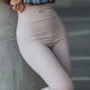 Legginsy La Monne SOHO prążek jasny beż
