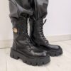 Botki workery ze sznurowaniem BB czarne