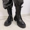 Botki workery ze sznurowaniem BB czarne