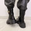 Botki workery ze sznurowaniem BB czarne