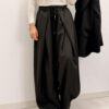 Szerokie spodnie z wiskozy WIDE LEG czarne