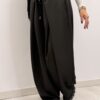 Szerokie spodnie z wiskozy WIDE LEG czarne