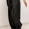 Szerokie spodnie z wiskozy WIDE LEG czarne