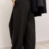 Szerokie spodnie z wiskozy WIDE LEG czarne