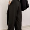 Szerokie spodnie z wiskozy WIDE LEG czarne