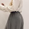 Szerokie spodnie z wiskozy WIDE LEG szare