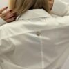 Klasyczna koszula LaDivaMia  GLAM z marszczonymi rękawami śmietana