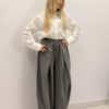 Szerokie spodnie z wiskozy WIDE LEG szare