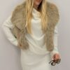Wiskozowy dzianinowy komplet ALICE śmietana